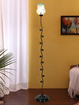 Ambika Home Aristocrat Glow Multi Shade Premium Iron Floor Lamp with Iron Base & Powder Coated Finish | E27 Holder Included Bulb